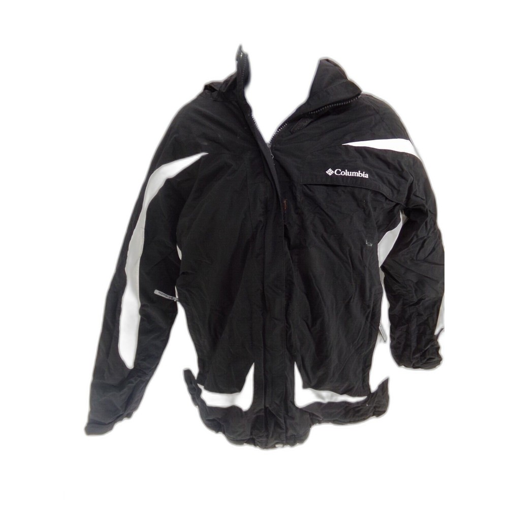 Columbia Waterproof Black & White Hooded Ski Coat Size Small Women’s, 5 Pocket